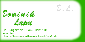 dominik lapu business card